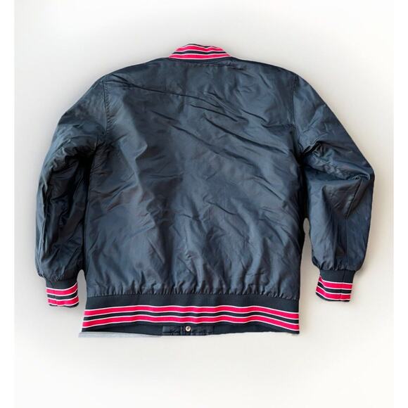 Holloway Youth Black Athletic Baseball Jacket Size L Snap - Picture 2 of 4